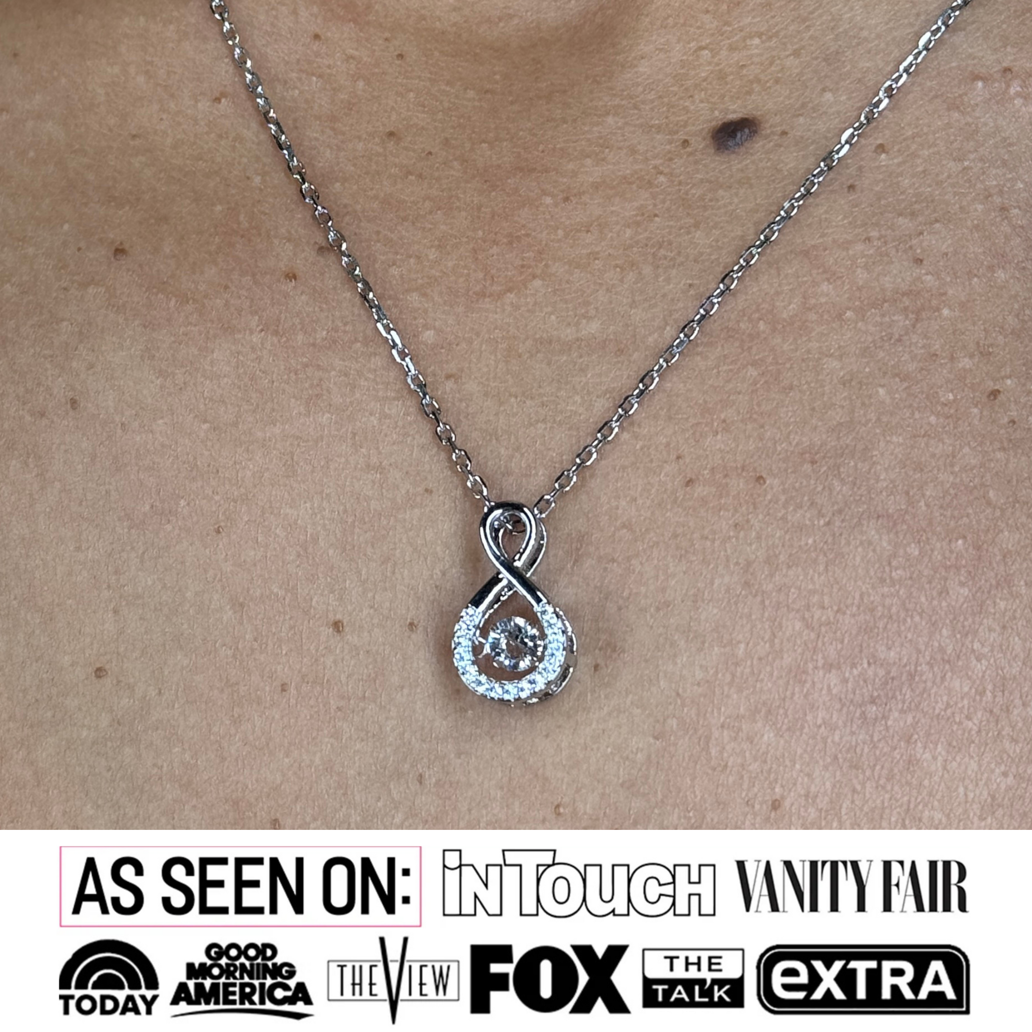 Martha 18k White Gold Plated Infinity Necklace & Limited Edition Ombre Card