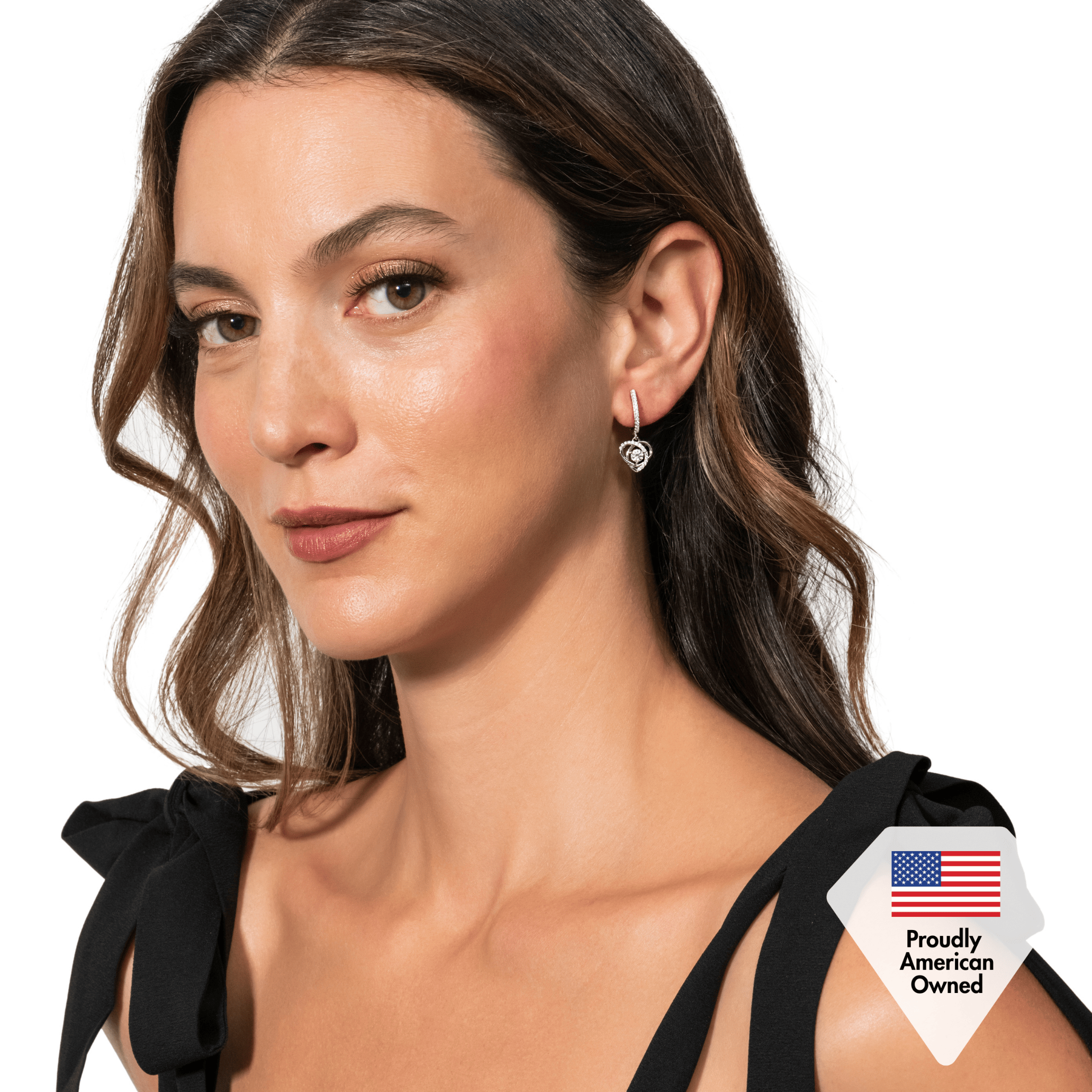 Moissanite by Cate & Chloe Naomi 18k Gold Plated 925 Sterling Silver Dangle Earrings 0.9tcw