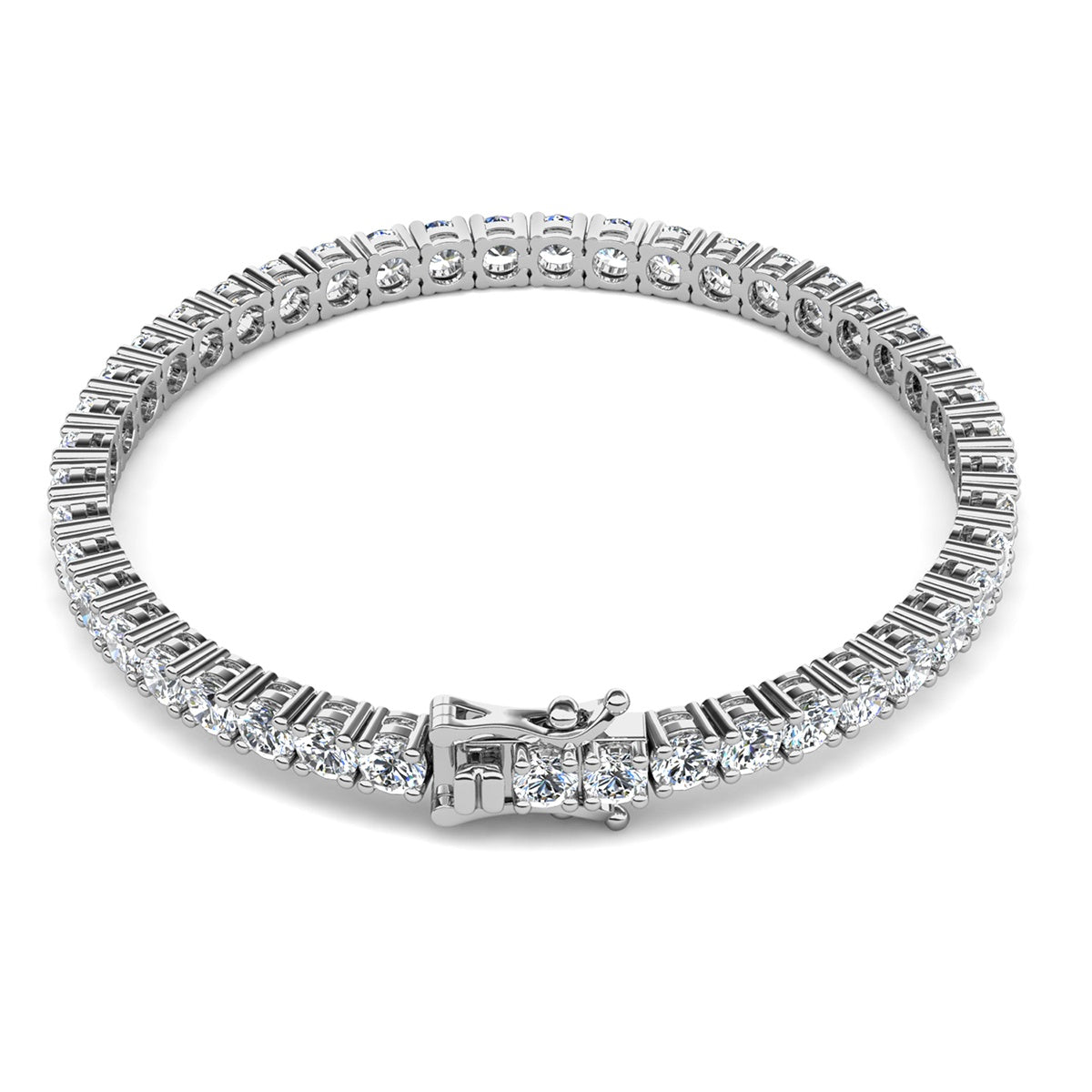 Olivia 18k White Gold Plated Tennis Bracelet & Kindness and Light Pink Paint Card