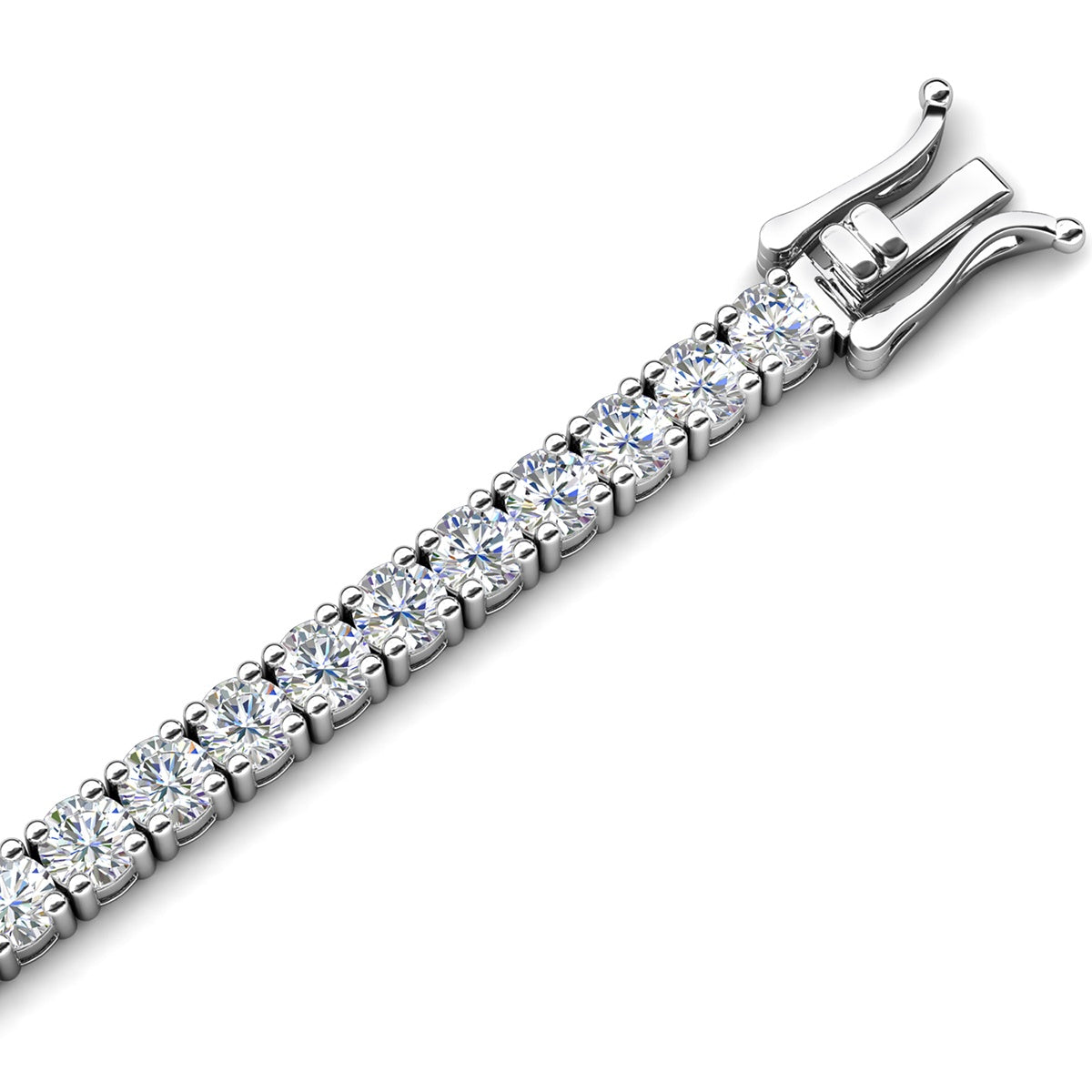 Olivia 18k White Gold Plated Tennis Bracelet & Kindness and Light Pink Paint Card