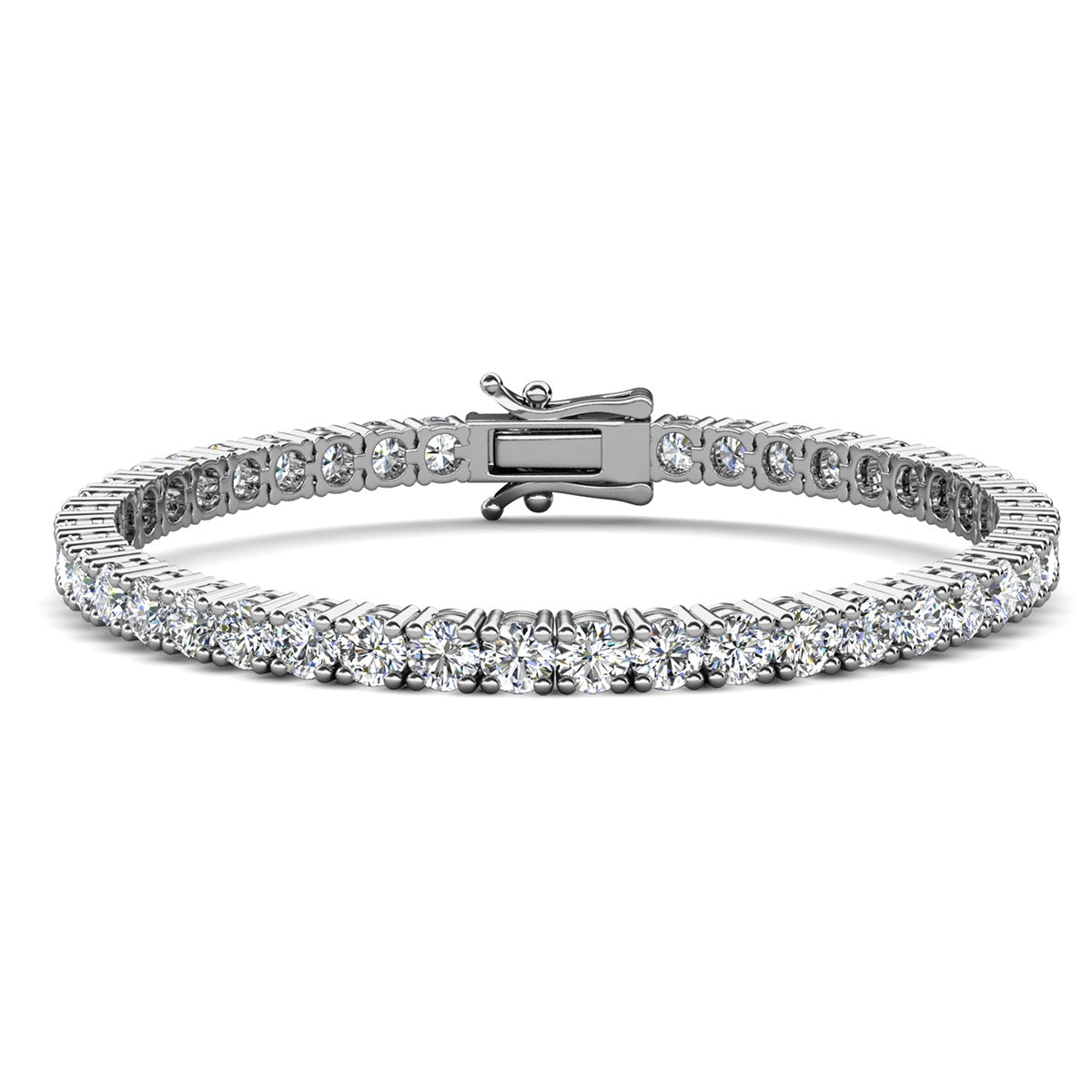 Olivia 18k White Gold Plated Tennis Bracelet & Kindness and Light Pink Paint Card