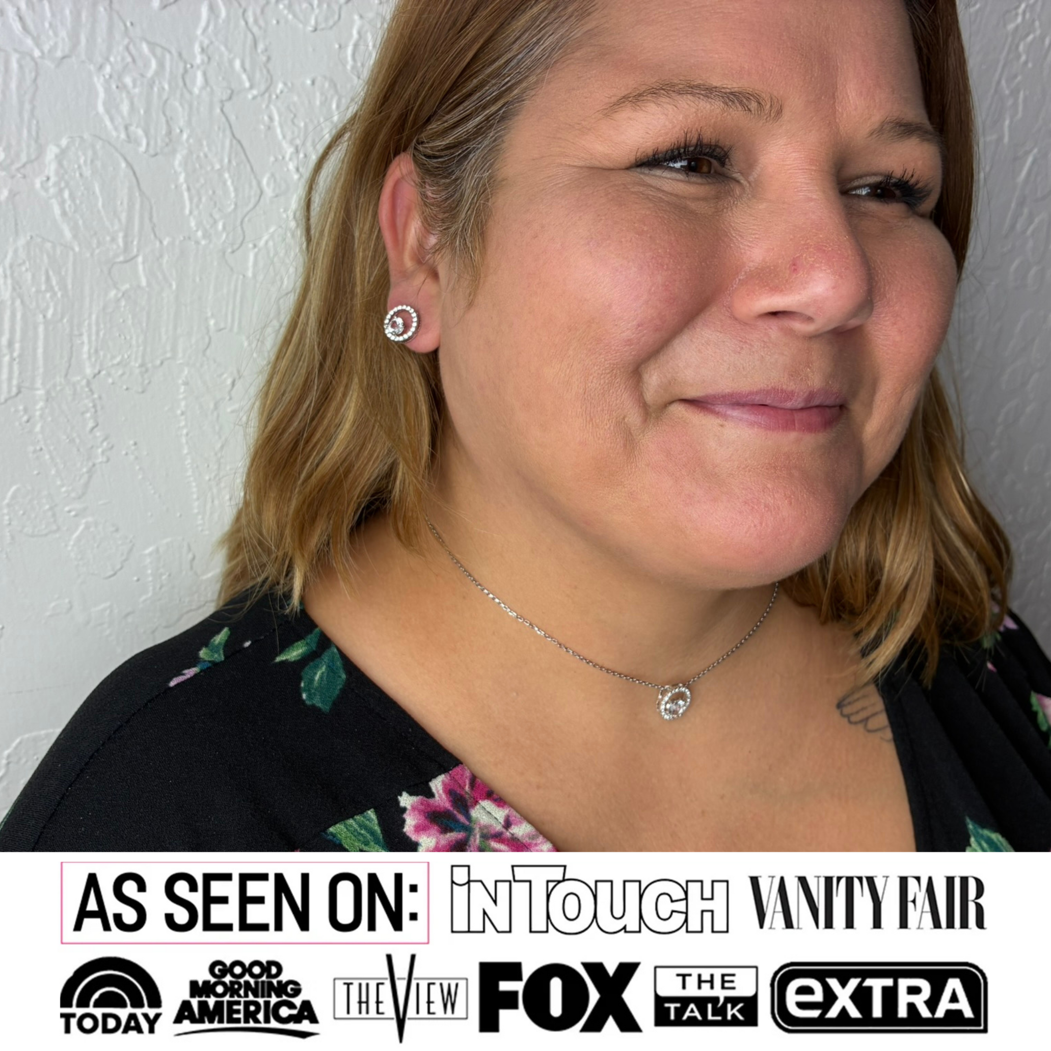 Reign Gold Plated Halo Drop Stud Earrings