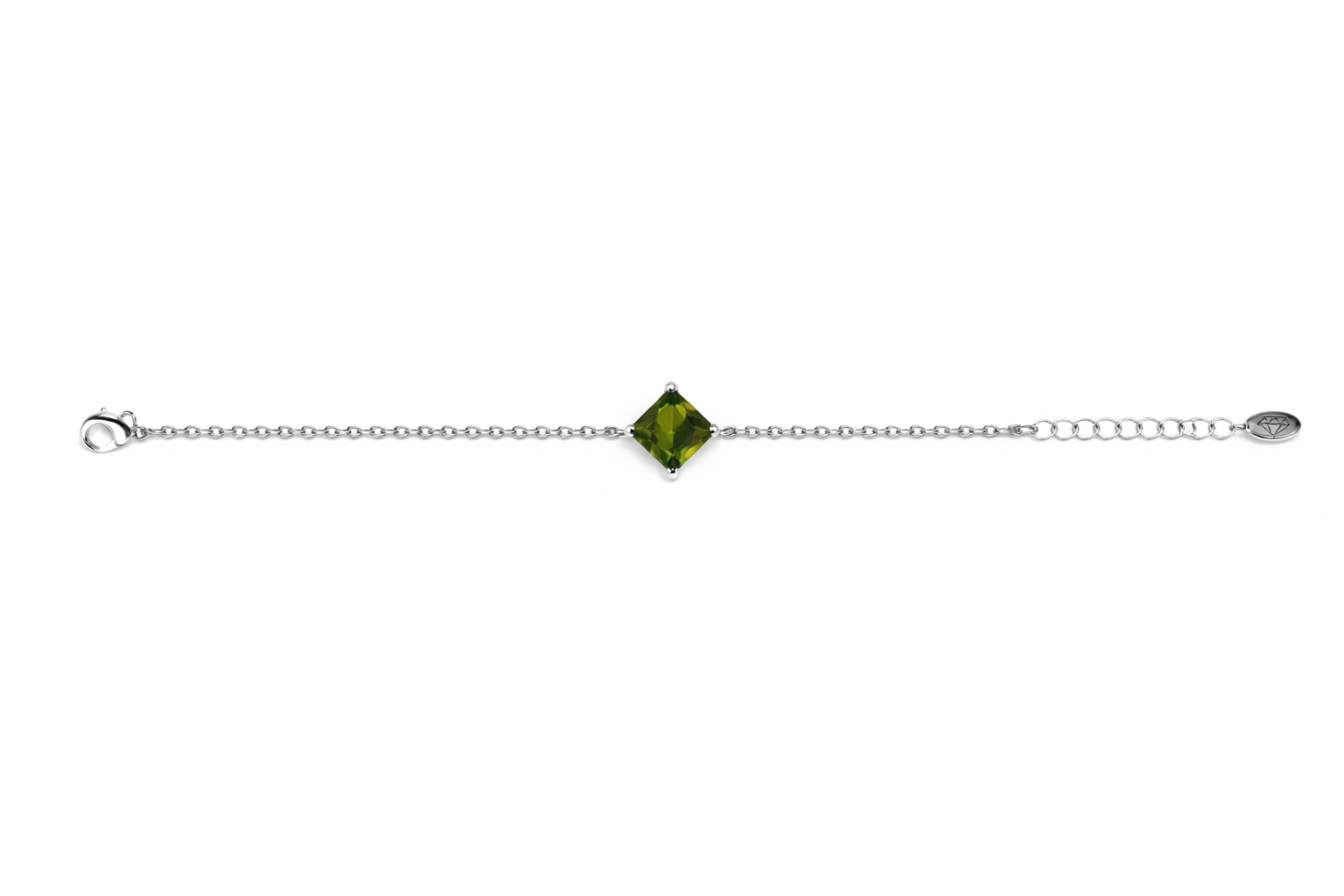 Samantha 18k White Gold Plated Bracelet with Black Swarovski Crystal