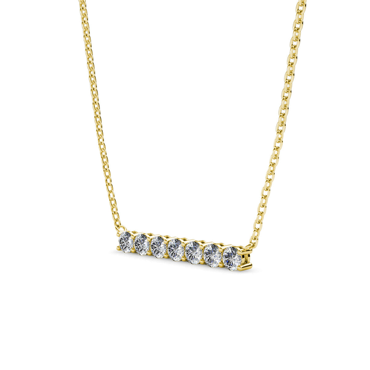 Lynn 18k White Gold Plated Necklace with Swarovski Crystals