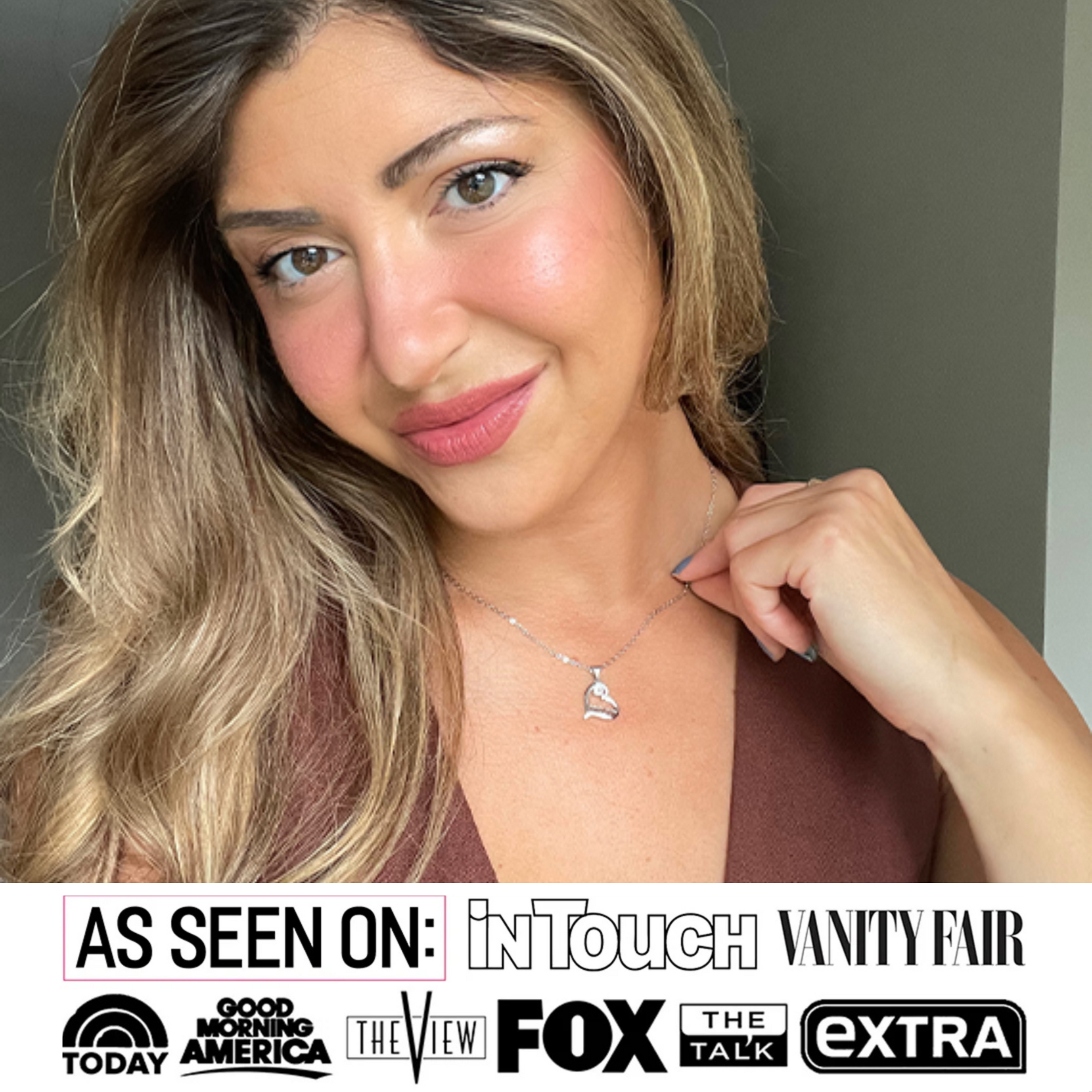 Thelma 18k White Gold Plated Necklace with Swarovski Crystals & Heartfelt Message for Mom