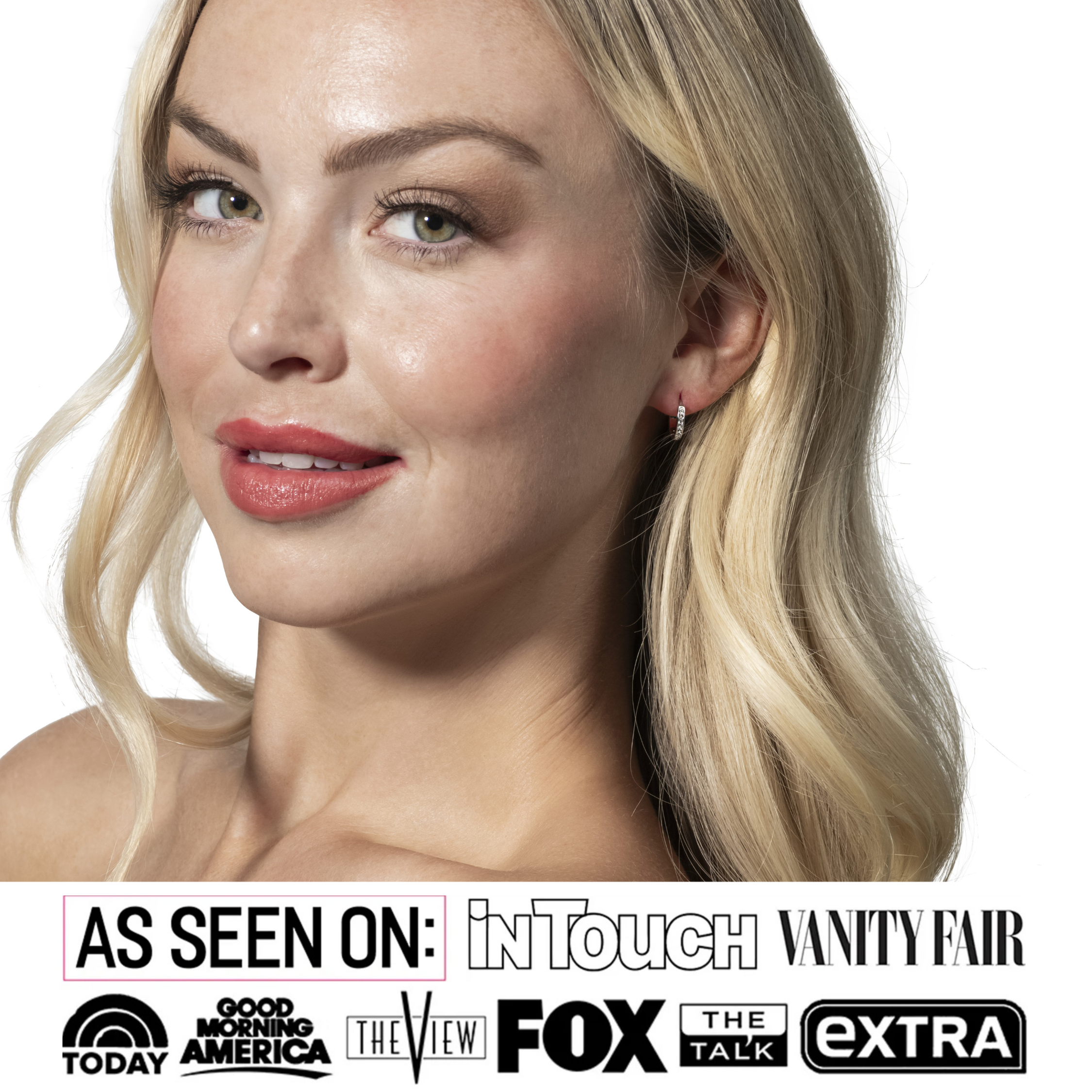 Sawyer Swarovski crystal hoop earrings in 18k white gold