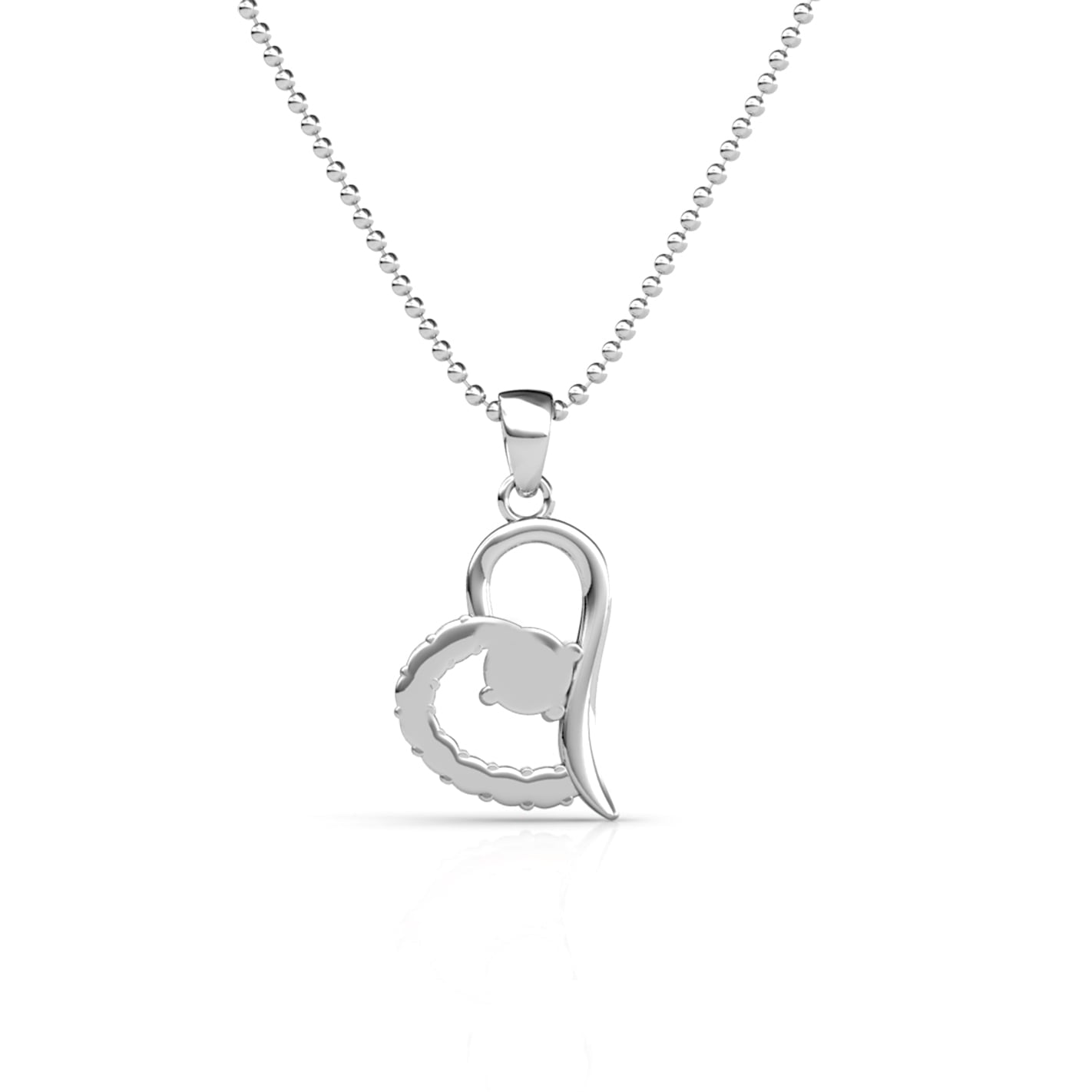 Laila 18k White Gold Pendant Necklace  with Swarovski Crystals