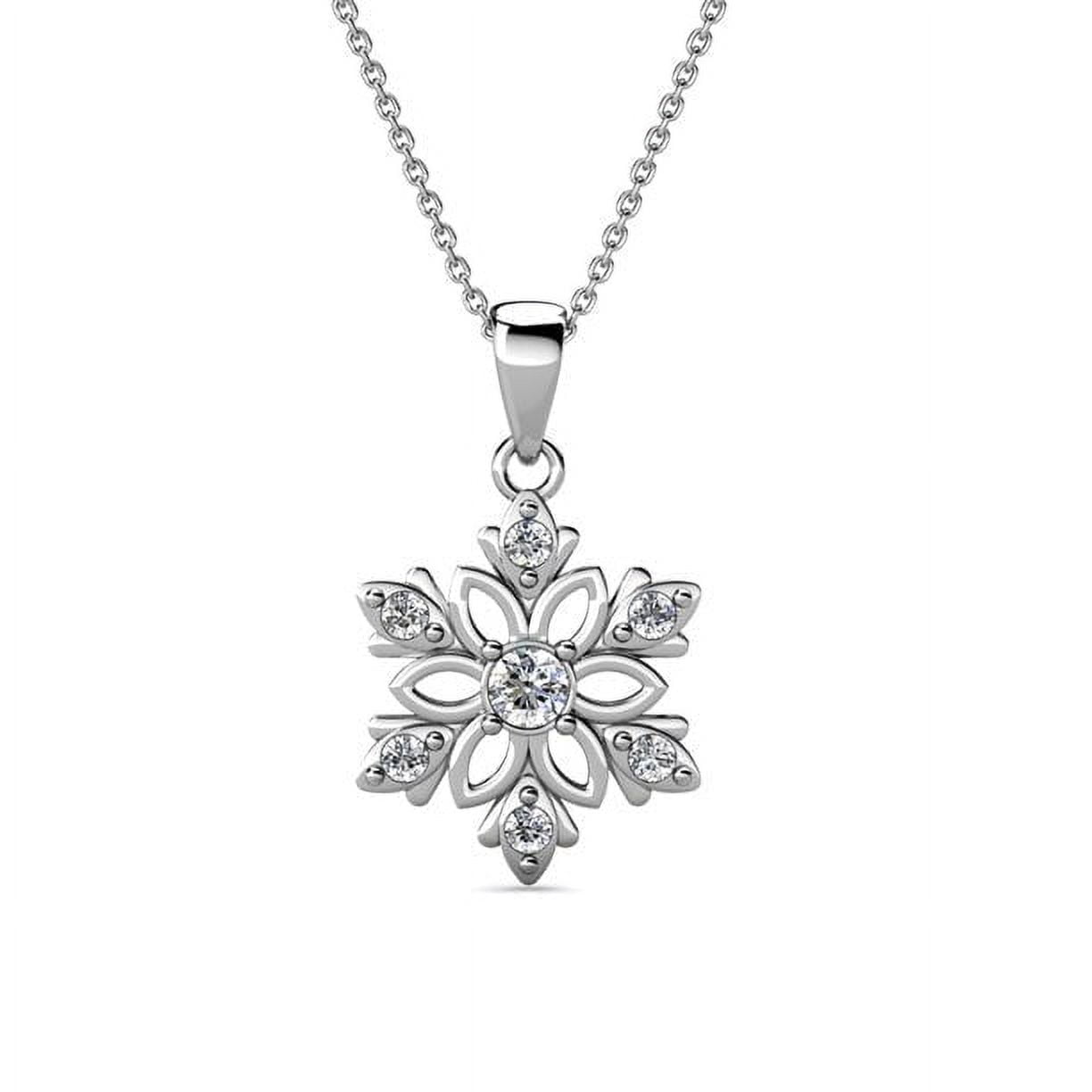 Sunny 18k White Gold Plated Necklace and Stud Earrings Jewelry Set with Swarovski Crystals