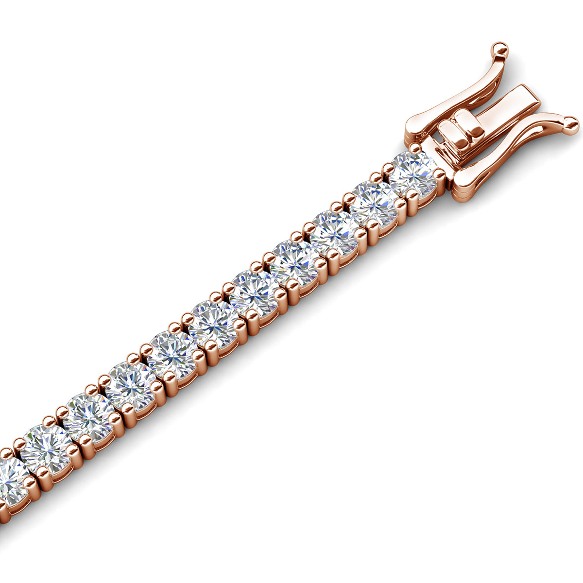 Kaylee 18k White Gold Plated Tennis Bracelet with Simulated Diamond Crystal