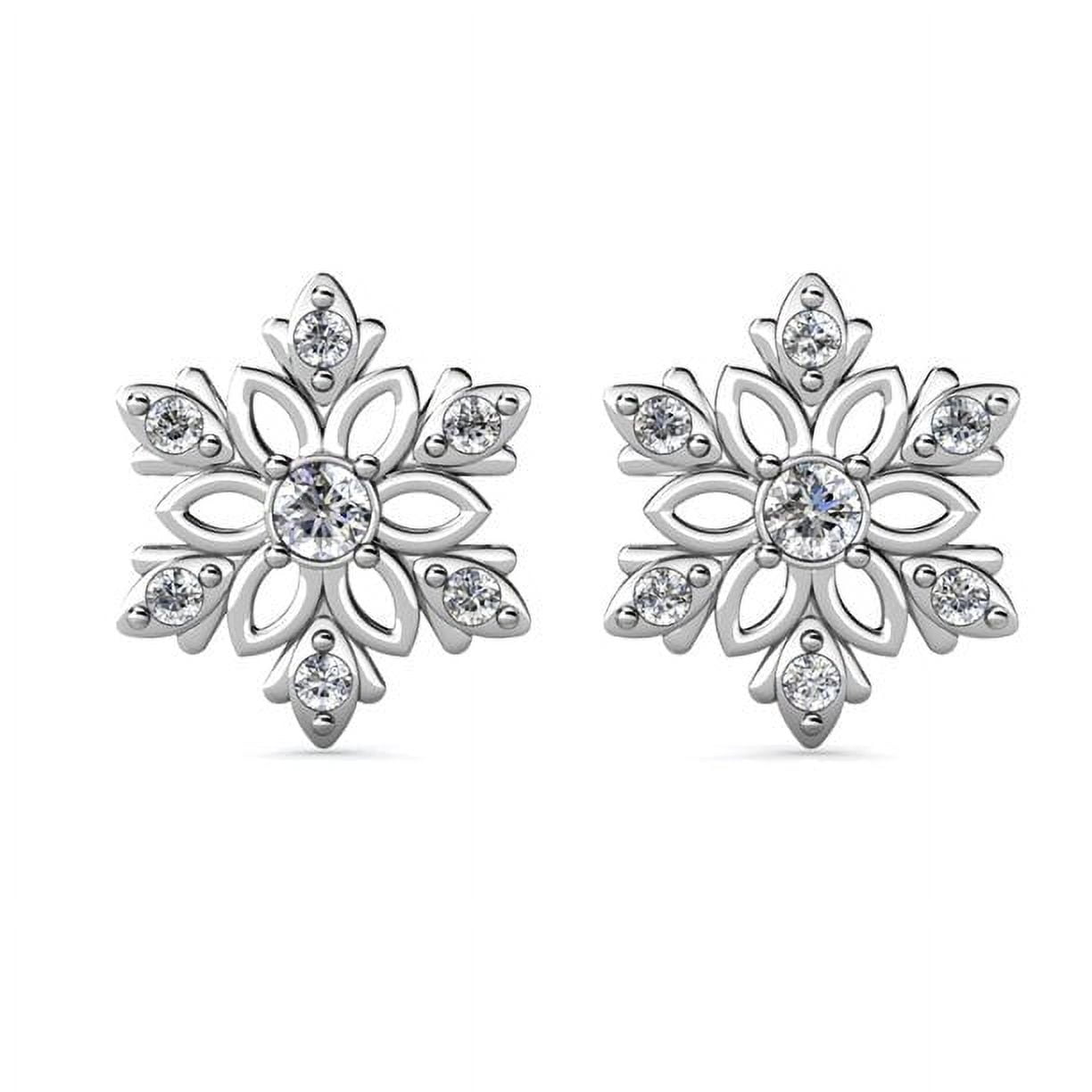 Sunny 18k White Gold Plated Necklace and Stud Earrings Jewelry Set with Swarovski Crystals
