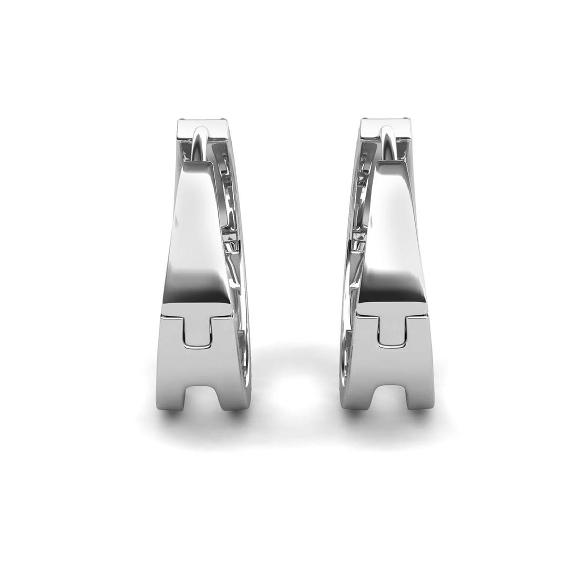 Helen 18k White Gold Plated 22mm Hoop Earrings with Swarovski Crystals