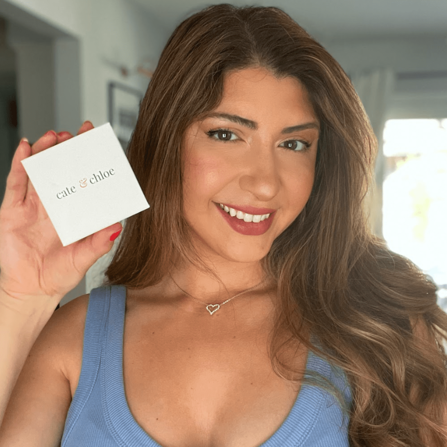 Bristol 18k White Gold Plated Heart Necklace with Swarovski Crystals & Heartfelt Message for Daughter