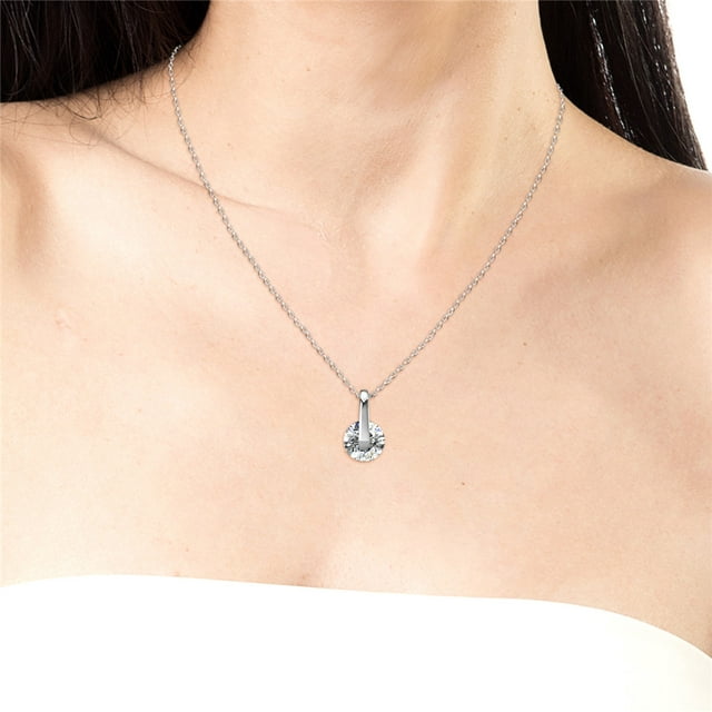 Tina 18k White Gold Plated Crystal Necklace