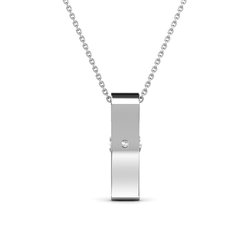 Nailea 18k White Gold Plated Pendant Necklace with Swarovski Crystals