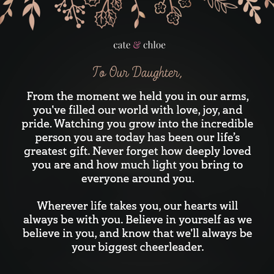 heartfelt message from parents to their daughter