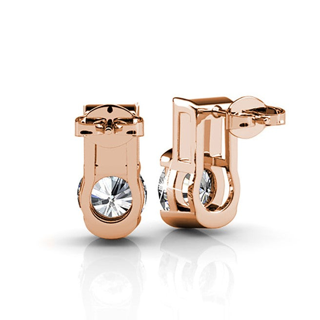 Laya 18k White Gold Plated Stud Earrings with Swarovski Crystals — Final Sale