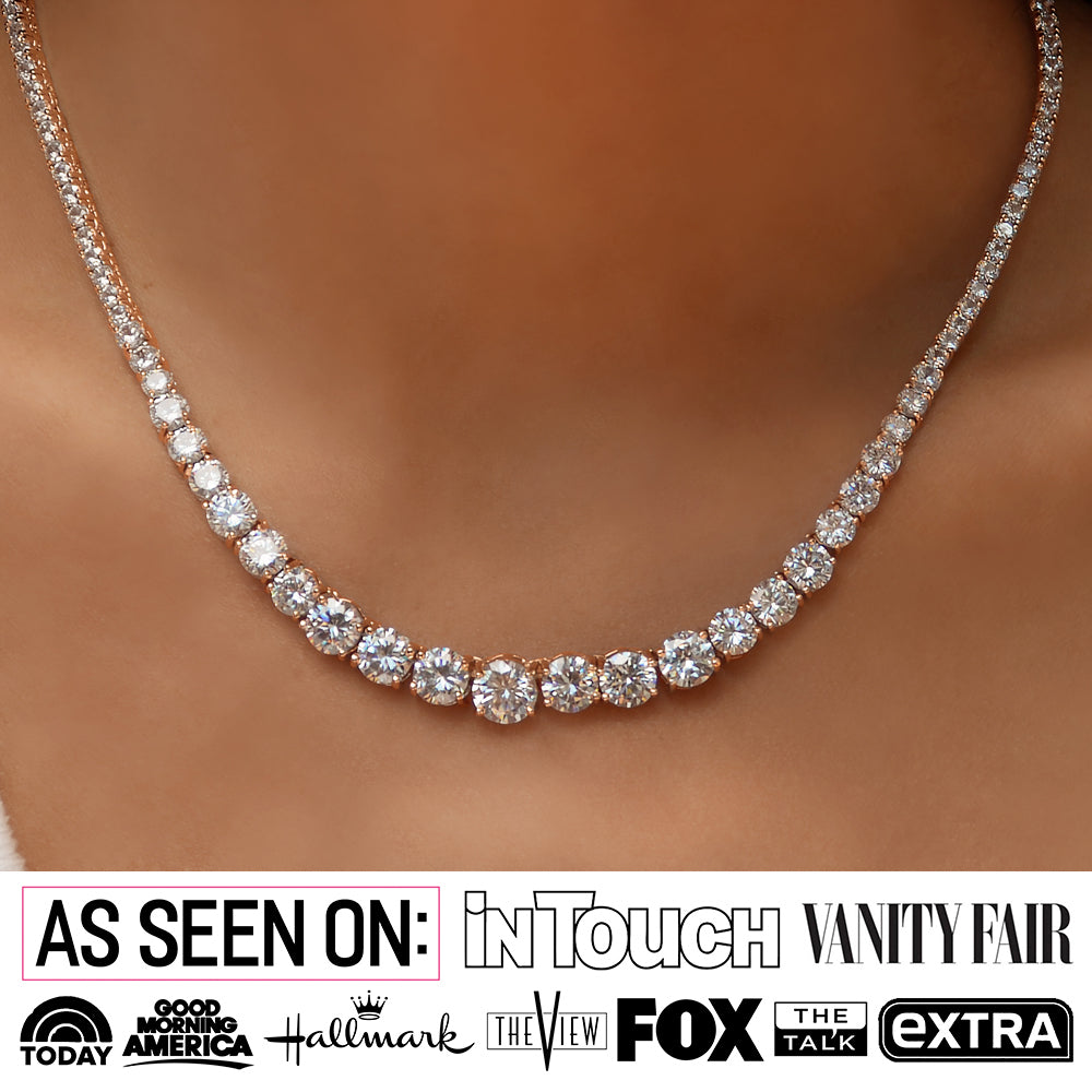 Whitney 18k White Gold Plated Necklace with Swarovski Crystals